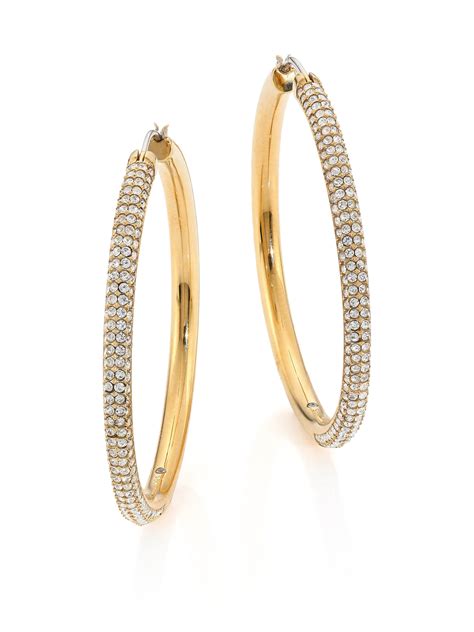 michael kors hoop earrings gold